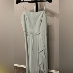 David’s Bridal Dusty Sage Bridesmaid Dress